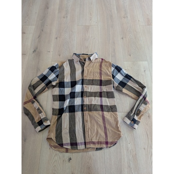 BURBERRY BRIT Nova Check Plaid Mens Shirt Size Medium Long Sleeve Button Up - Picture 1 of 13